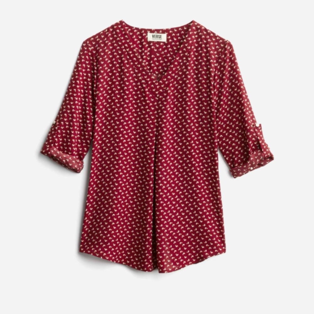 🤩🔥 NWT - Tenora Burgundy Maternity Blouse Size M 💕